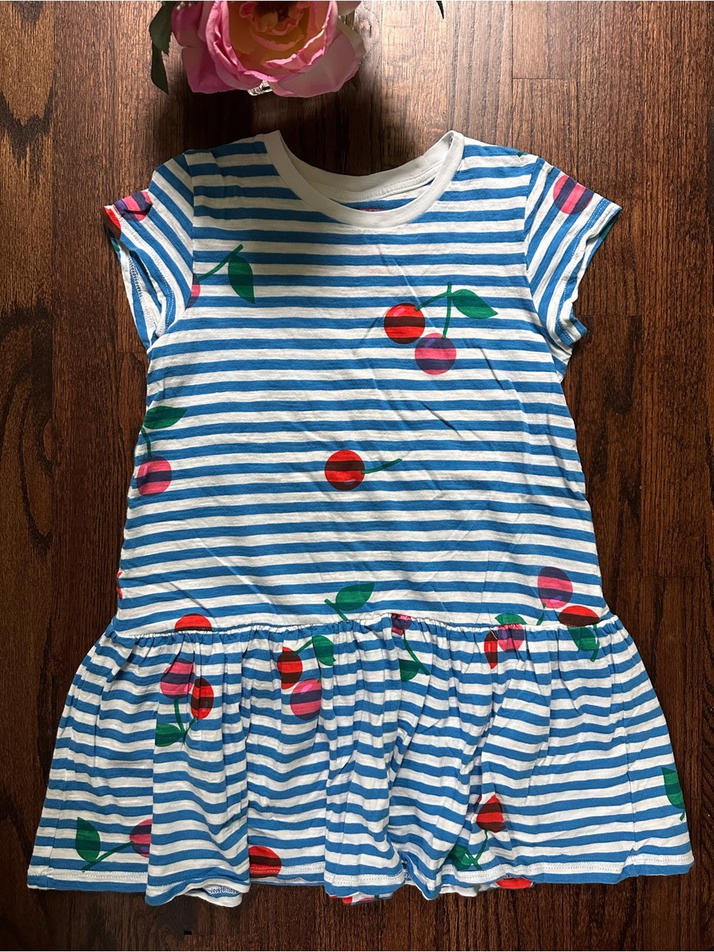 Rockets of Awesome striped cherry dress, size 8